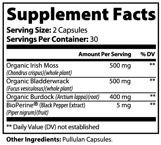 Organic Sea Moss with Bioperine