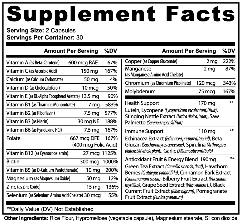 Organic Mega Multivitamin